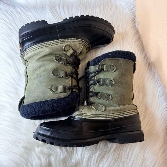Sorel Caribou Winter Snow Boots Green Size 9